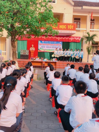 Ngày sách và văn hóa đọc Việt Nam 2024 - Trường THCS Kỳ Long.