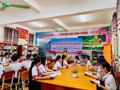 Ngày sách và văn hóa đọc Việt Nam 2025 - Trường THCS Kỳ Long.